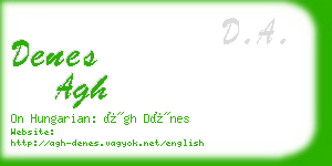 denes agh business card